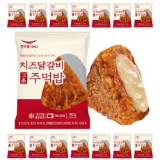 [16봉 세트 쟁여템] 한우물 두번 구운 치즈닭갈비 주먹밥 / 2세트 구매시 천일 우동 1인분 증정, 100g, 16개