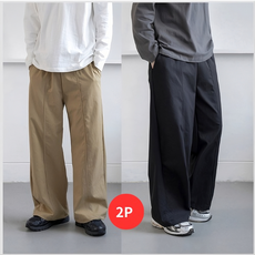 벤티브 1+1 남자 라이크코튼스판와이드 M~4XL 키큰남자 코튼 팬츠