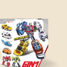 합체구조로봇 변신소방차 구급차 헬기 어린이집 유치원 학원체험 장난감로봇, 1개, 상세페이지 참조