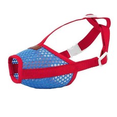 多尺寸寵物嘴套 狗嘴套 防咬亂叫 柯基 博美 泰迪 柴犬 邊牧 馬犬通用, 1個, 高檔紅藍拚接,S碼【建議6-16斤】