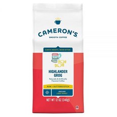 Cameron's Coffee 카메론스 커피 로스트 그라운드 커피 백 하이랜더 그로그, 로스트 그라운드 커피 백 하이랜더 그로그 12온스 Ca