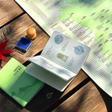 한국여행지도 백대명산 등산 지도 여권 산림청 전국여행지도, 지도 + 깃발스티커