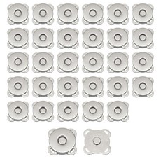 10mm 자석단추 가방자석 똑딱이 지갑 옷 수선 DIY 부자재, 30개, 귀자석단추-10mm-니켈
