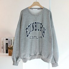 에스제이룩 여성용 기모콜랜드박스 오버핏 빅사이즈 맨투맨티셔츠