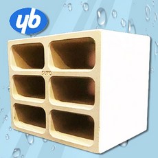 다팜아쿠아 YB무역 와이비 ST-669 6구 세라믹 플레코 산란상 은신처 장식품 (10.4x7.9x8.6cm), 1개