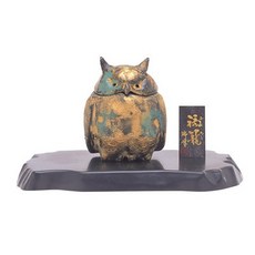 【新月集】香爐 高岡銅器香爐 銅香爐 鐵製福梟香爐(付座), 1個