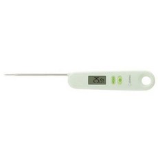 日本 dretec 可折疊烹飪溫度計 螢幕鎖定料理電子溫度計, 1個, 綠色
