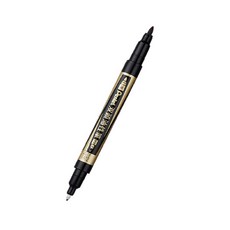 Pentel N75W 雙頭油性筆 粗細標記筆, 1個, 飛龍 雙頭油性筆 N75W-黑色(支)
