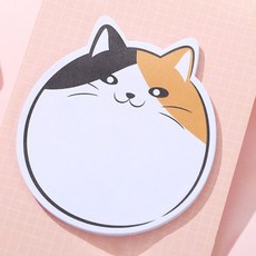 고양이 메모 패드 학생 공부 필기 점착 메모지_ 202675563EA, 반달고양이