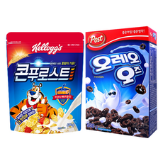 오레오 오즈500g+콘푸로스트600g, 시리얼 2팩