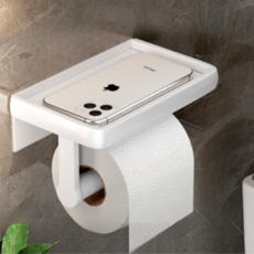 DARUMEE 廁所不鏽鋼衛生紙架, 白色的, 1個