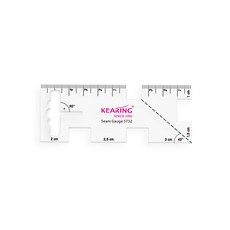 KEARING 프로페셔널 재봉 게이지 멀티스케일 헴밍 솔기여유 자 퀼팅 뜨개질 공예 측정용, 1개, 5732