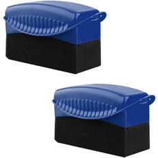 올리츠 어 드레싱 어플리케이터 2개 뚜껑이 있는 휠 샤인 패드 재사용 가능한 디 폼 왁싱 닦기 연마 스펀지 범용 자동차 액세서리블루, Blue-2pcs