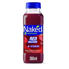 Naked 네이키드 영국 레드 머신 사과 라즈베리 딸기 앤 사워 체리 스무디, 6개, 360ml
