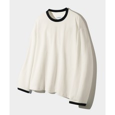 디미트리 블랙 DIMITRI BLACK ASI 레이어링 솔리드 롱슬리브 링거 티셔츠_아이보리 ABD8TL02IV 124942