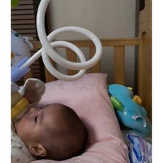 다둥이 침대 젖병 고정대 받침대 수유대 지지대걸이 암 홀더 클램프 고정, 1개, 7. 하얀색---95CM