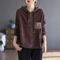 지고다그 여성 간절기 후드 디자인 긴팔 포켓 디테일 여유로운 핏 편안한 스타일 YU9208