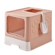 新升級防帶沙隔臭貓砂盆全封閉防外濺抽屜式貓廁所工廠批發防臭, 1個, 50*40*40