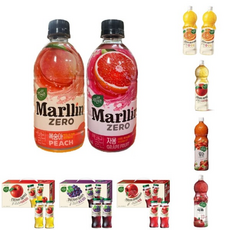 자연은 더말린 제로 복숭아 자몽 씩/주스/음료/선물/세트/과일/쥬스/음료수/야채/과채/혼합, 500ml