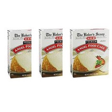 H‑E‑B 베이커스 스쿱 프리미엄 무지방 엔젤 푸드 케이크 H‑E‑B Baker's Scoop Premium Fat Free Angel Food Cake Mix(pack of 3, 1개