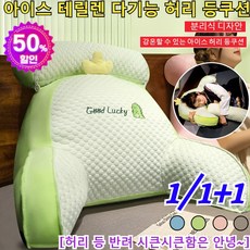 1/1+1[시한부 최저가] 아이스 테릴렌 다기능 허리 등쿠션 탈부착 침대 허리 받침 인체공학 허리받이등배게 대형 허리받침 쇼파등쿠션 가정용 허리쿠션/분리식 디자안