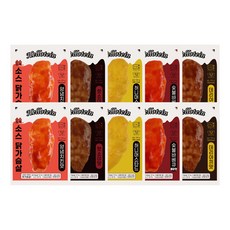 헬로틴 소스 닭가슴살 5종 세트, 10개, 100g