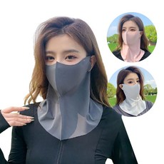 위너리스 자외선차단 골프마스크 실크 얼굴햇빛가리개 목토시, 블랙(FL), 상세페이지 참조