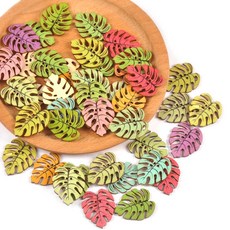 [호환제품] 50Pcs 혼합 2 구멍 나무 단추 의류 봉제 공예 Scrapbooking, 06 B0227711