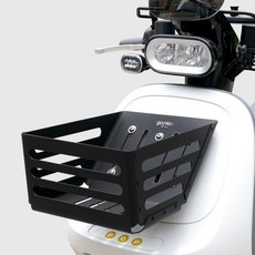 Xilla 鋁合金前置物籃 菜籃 改裝配件, 1個, Gogoro VIVA MIX,鋁合金消光黑烤漆菜籃+專屬轉接座+工具包, 鋁合金消光黑烤漆