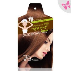펴난 샴푸하듯 하나로 편한 염색, 진한갈색, 1개