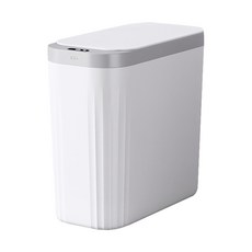 智能感應 自動開蓋垃圾桶 12L, 白色