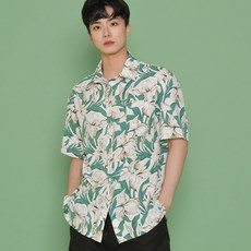 HERRINGBONE 男士短袖度假襯衫