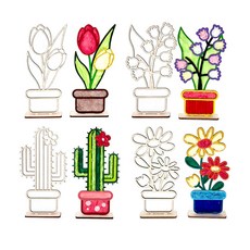 조앤안 한지 스탠드 꽃 만들기 MDF DIY 공예 초등 어린이 만들기 재료, 1개, 한지꽃만들기(데이지)