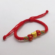 儒家寶寶 彌月金飾 黃金手繩/純金9999 兔子 愛心 編織手繩/手鍊（淺紫）彌月禮