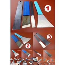 3 종류 가죽 공예 래피드 스틸 스카이빙 나이프 커터 클리버 삽 신발 수리 도구-바느질 조각 스티칭 펀치 치즐 에저, No.3, 1개