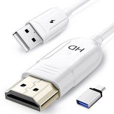 iPhone용 무선 HDMI 디스플레이 어댑터 USB에서 HDMI 어댑터 화면 미러링 케이블 스트리밍 비디오 /오디오 /iPhone Android용 파일 태블릿 노트북