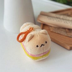 인형 디저트냥 3종 샌드위치냥 가방고리, 1개, 혼합, 8cm