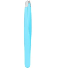 스테인리스 스틸 블랙 눈썹 족집게 사선 평평한 끝 뷰티 도구 속눈썹 족집게 인그로운 헤어 제거용, 10 blue Oblique