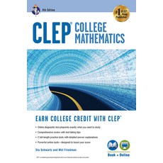 (영문도서) Clep(r) College Mathematics 4th Ed. Book + Online Paperback, Research & Education Associ..., English, 9780738612485
