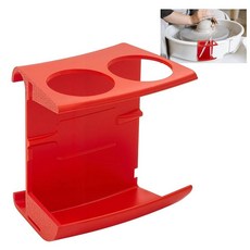 WEBEEDY 3.8cm(1.53인치) 이중 구멍 도자기 도구 홀더 휠용 플라스틱 레드 오거나이저 트레이 스튜디오 및 애호가를 위한 공예 스탠드 9.94x7.9x9.5cm, WEBEEDY 3.8cm(1.53인치) 이중 구멍 도자