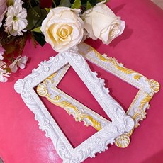 歐式玫瑰花電源開關貼/壁貼 防髒裝飾, 白描金