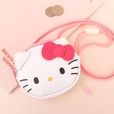 초등학생파우치 헬로키티 페이스 목걸이 지갑 wjm*64155OW