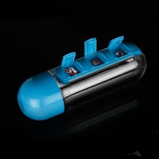 휴대용 멀티 알약 텀블러 약통 보온병 물병 생수병 보냉병 여행용 알약키트, 알약 텀블러약통블랙, 1개