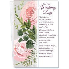 Chuck's Card-O-Rama - 웨딩 카드 - 대형 카드는 25.4cm x 19.7cm(10x2.54cm x 7.7x2.54cm)까지 열림 - 매우 튼튼한 우편물에 포