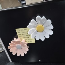 6P 1세트 플라워 냉장고 자석 메모 집게, 연핑크