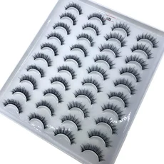 3D 인공 밍크 인조 속눈썹 두껍고 푹신한 20쌍은 아이 메이크업과 미용에 재사용 가능합니다., 25 20pairs-H86