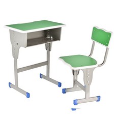 학생용 책상 의자 세트 가정용 학교용 높이조절, 핑크레드
