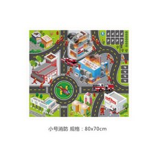 動物恐龍主題場景遊戲墊 兒童爬行墊 地毯, 小消防0.1195kg