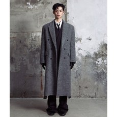 LANARCHIVE 0089 부클 더블 롱 코트 - 그레이
