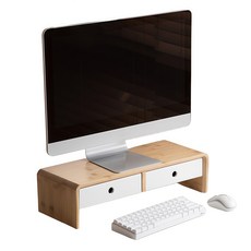 Wiseha 서랍형 다용도모니터 받침대 DS-06, 50*20*13, 화이트